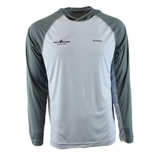 Simms VVA Logo Bugstopper Solarflex Hoody Men's in Steel Blue